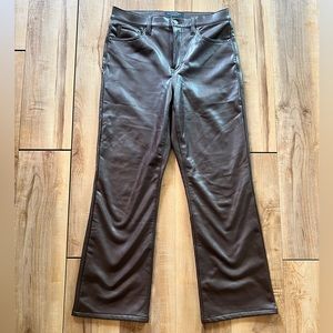 Banana Republic Vegan leather cropped bootcut pant